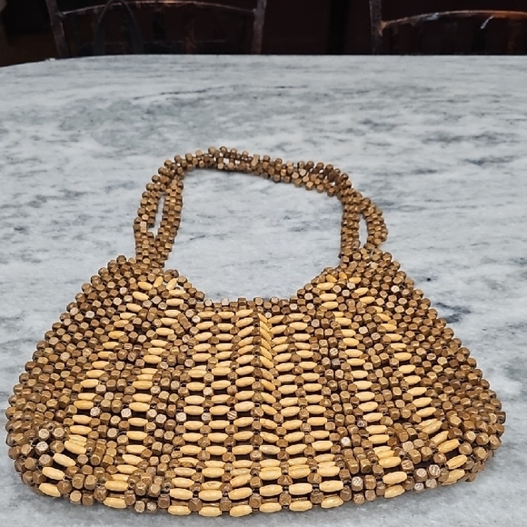 Elegant Brown Beaded Women's Bag - Picture 2 of 8